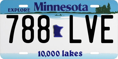 MN license plate 788LVE