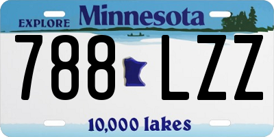 MN license plate 788LZZ