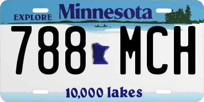 MN license plate 788MCH