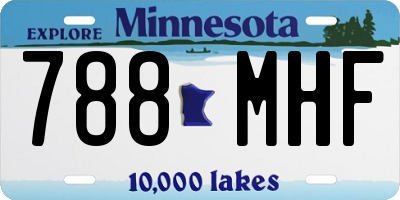 MN license plate 788MHF