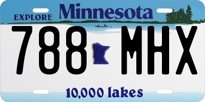 MN license plate 788MHX