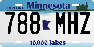 MN license plate 788MHZ