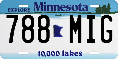 MN license plate 788MIG