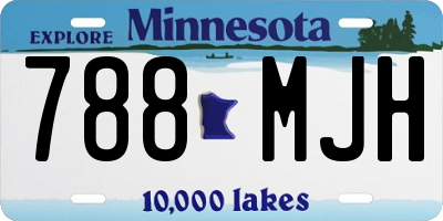 MN license plate 788MJH