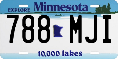 MN license plate 788MJI