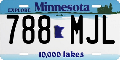 MN license plate 788MJL