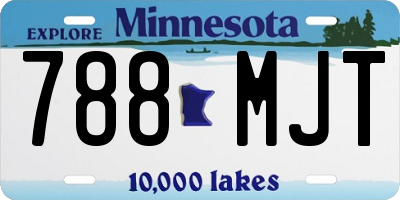 MN license plate 788MJT