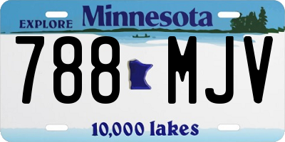 MN license plate 788MJV