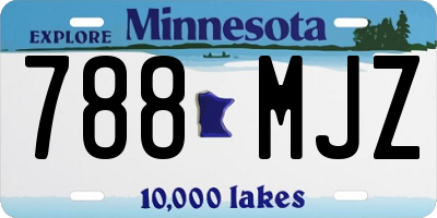 MN license plate 788MJZ
