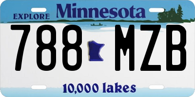 MN license plate 788MZB