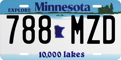MN license plate 788MZD