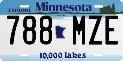 MN license plate 788MZE