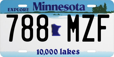 MN license plate 788MZF