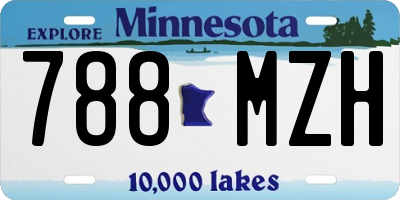 MN license plate 788MZH
