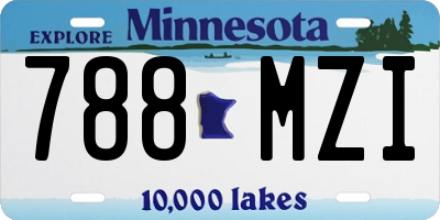 MN license plate 788MZI