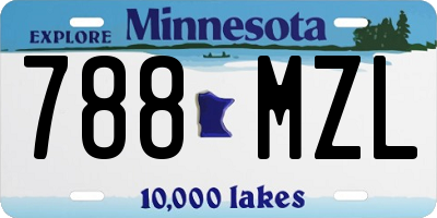 MN license plate 788MZL