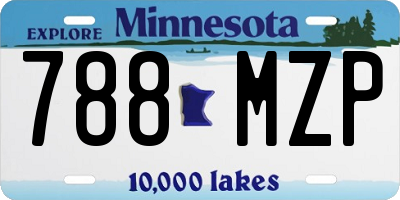 MN license plate 788MZP