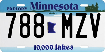 MN license plate 788MZV