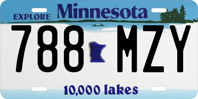 MN license plate 788MZY