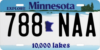 MN license plate 788NAA