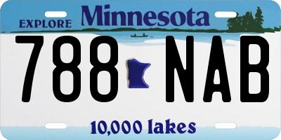 MN license plate 788NAB