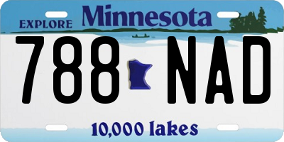 MN license plate 788NAD