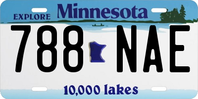 MN license plate 788NAE