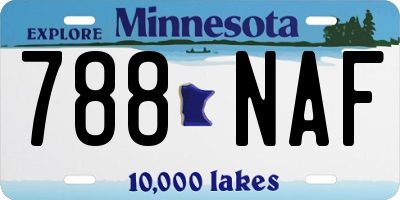 MN license plate 788NAF