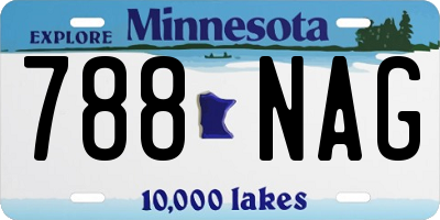 MN license plate 788NAG