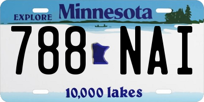 MN license plate 788NAI