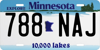 MN license plate 788NAJ