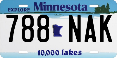 MN license plate 788NAK