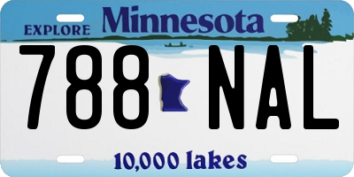 MN license plate 788NAL