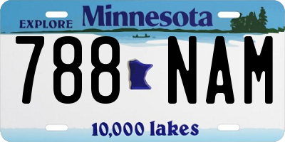 MN license plate 788NAM
