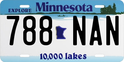 MN license plate 788NAN