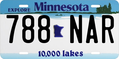 MN license plate 788NAR