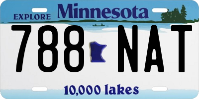 MN license plate 788NAT