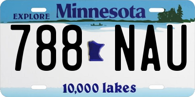 MN license plate 788NAU