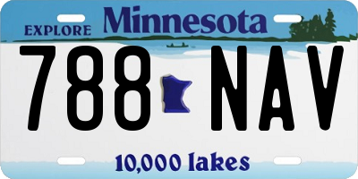 MN license plate 788NAV