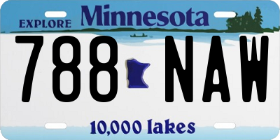 MN license plate 788NAW