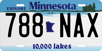 MN license plate 788NAX