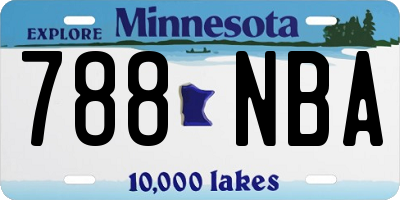 MN license plate 788NBA