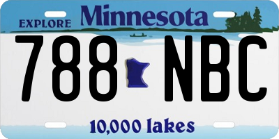 MN license plate 788NBC