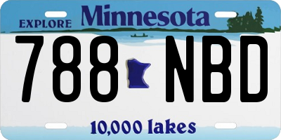 MN license plate 788NBD
