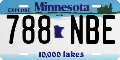 MN license plate 788NBE