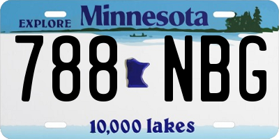 MN license plate 788NBG
