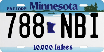 MN license plate 788NBI