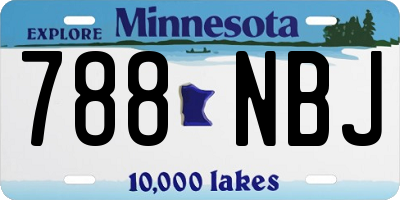 MN license plate 788NBJ