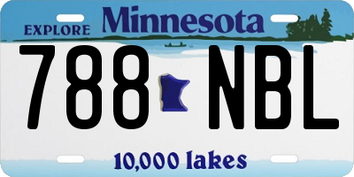 MN license plate 788NBL