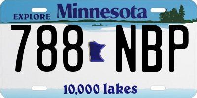 MN license plate 788NBP